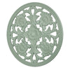 Floral Arabesque Wall Medallion – Light Green (16”)